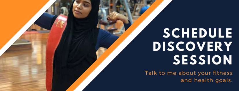 Orange and Navy Blue Modern Sporty Men's Fitness Quotes Facebook Cover